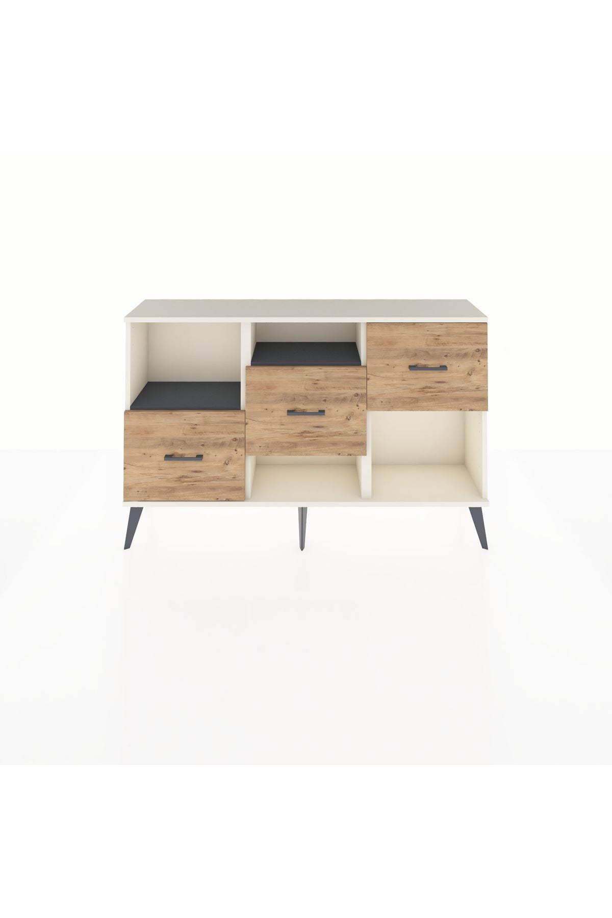 Arges Konsol 2 Raflı 3 Çekmeceli 132x30x83 - S144M005V09A
