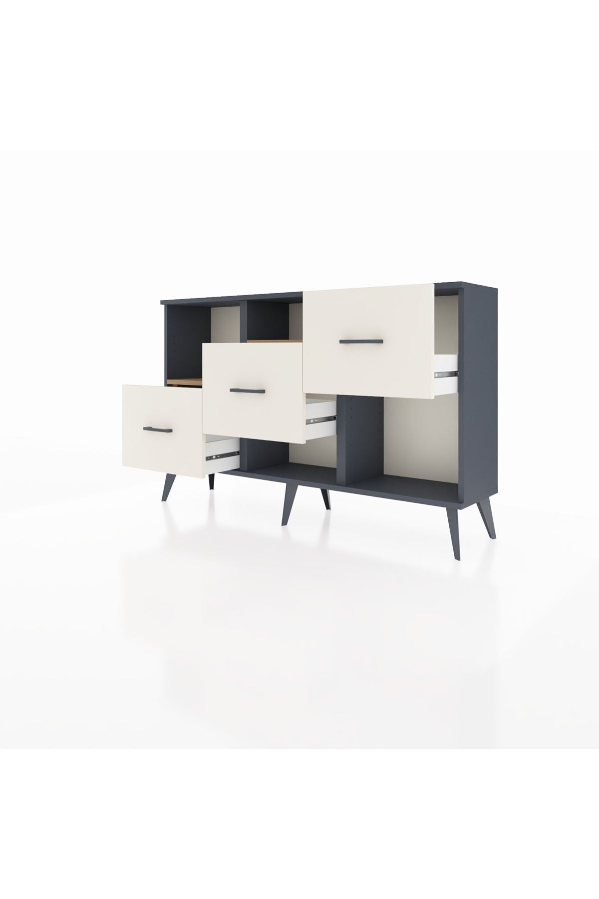 Arges Konsol 2 Raflı 3 Çekmeceli 132x30x83 - S144M005V10A