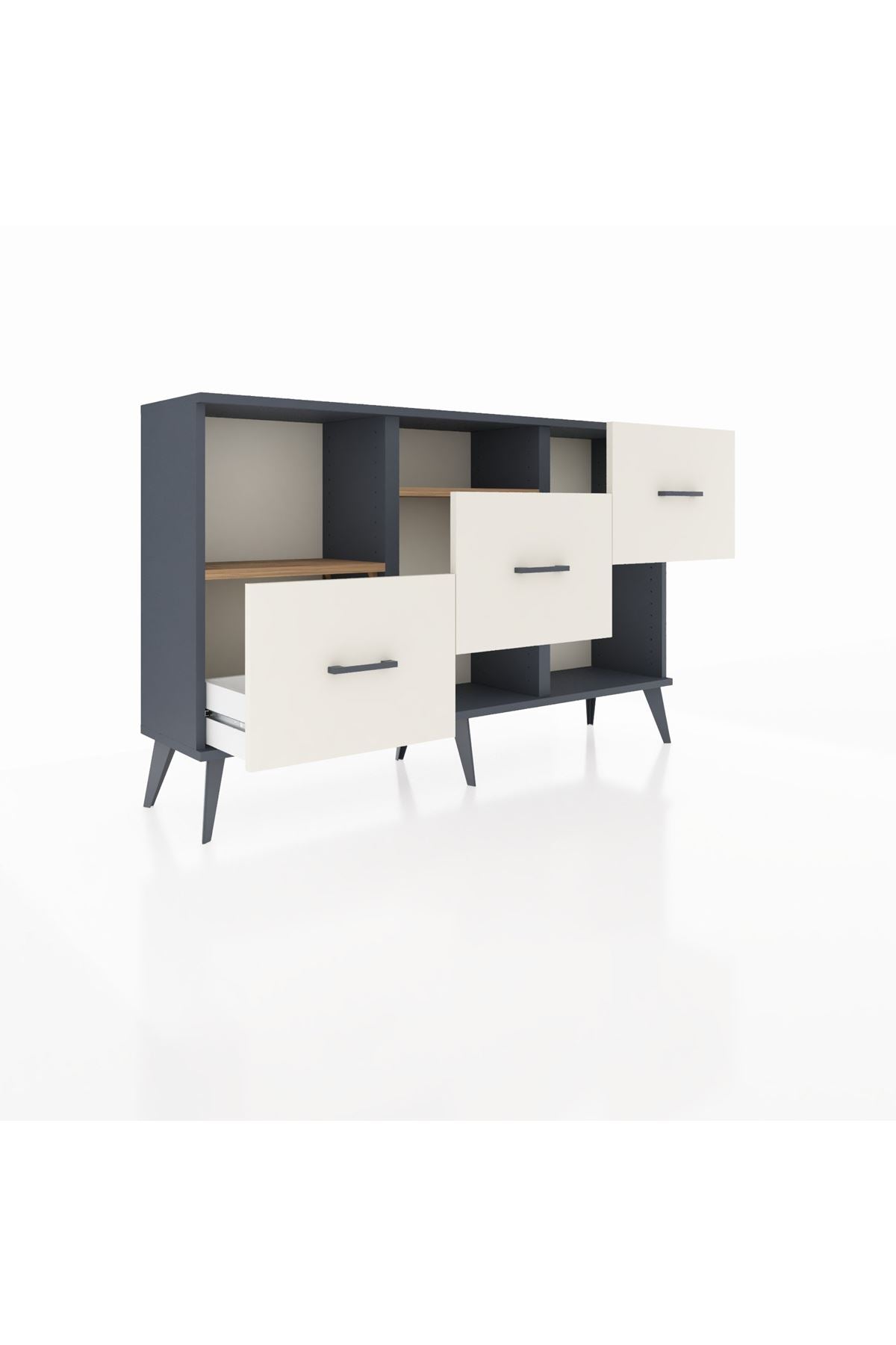 Arges Konsol 2 Raflı 3 Çekmeceli 132x30x83 - S144M005V10A