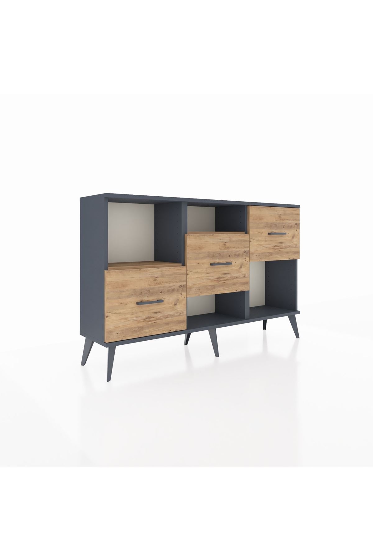 Arges Konsol 2 Raflı 3 Çekmeceli 132x30x83 - S144M005V12A