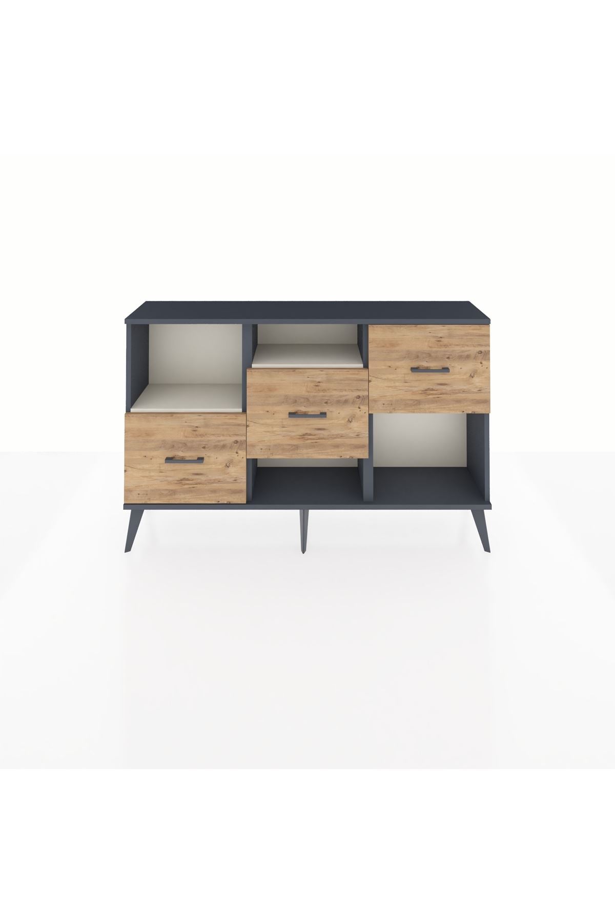 Arges Konsol 2 Raflı 3 Çekmeceli 132x30x83 - S144M005V15A
