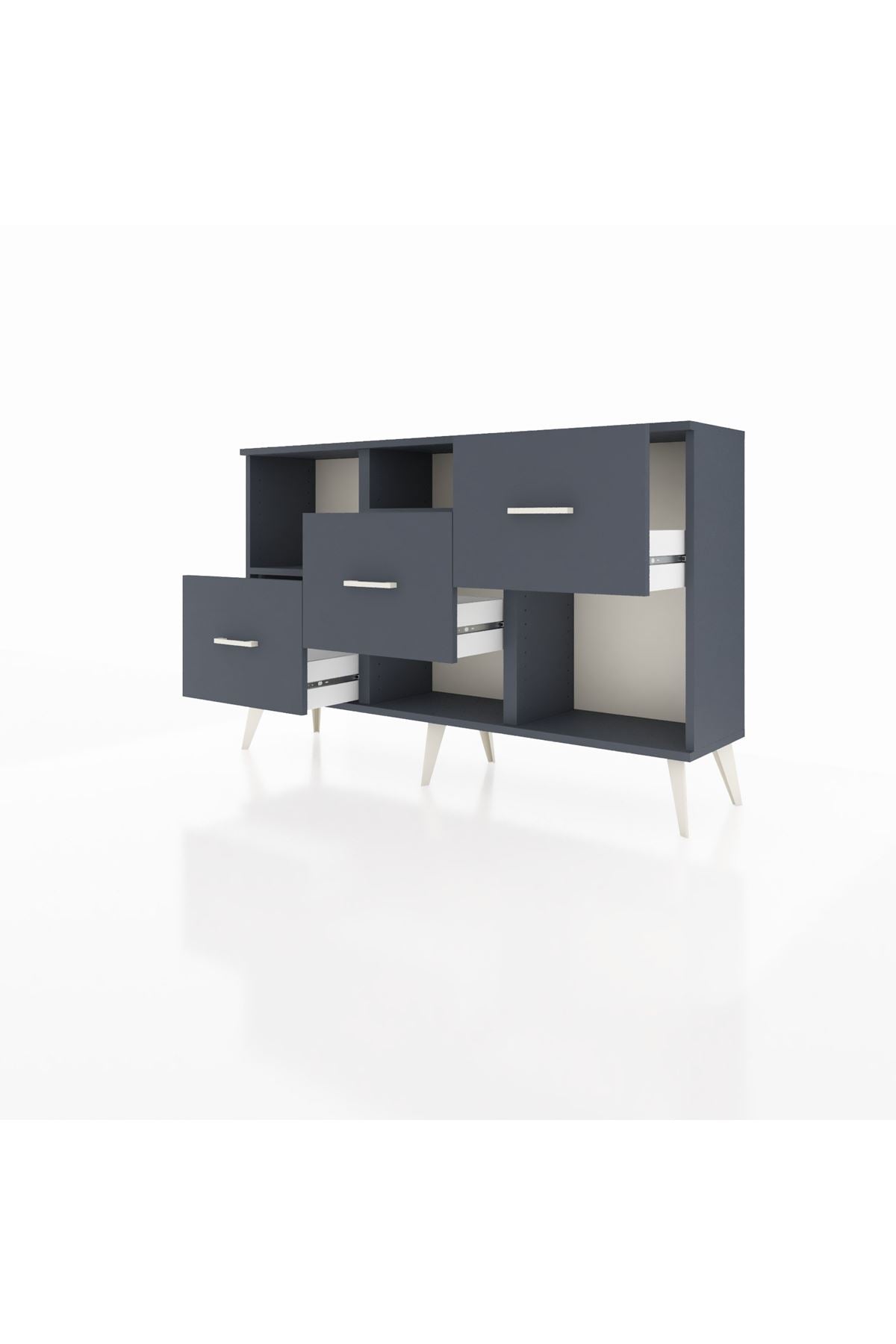 Arges Konsol 2 Raflı 3 Çekmeceli 132x30x83 - S144M005V17A