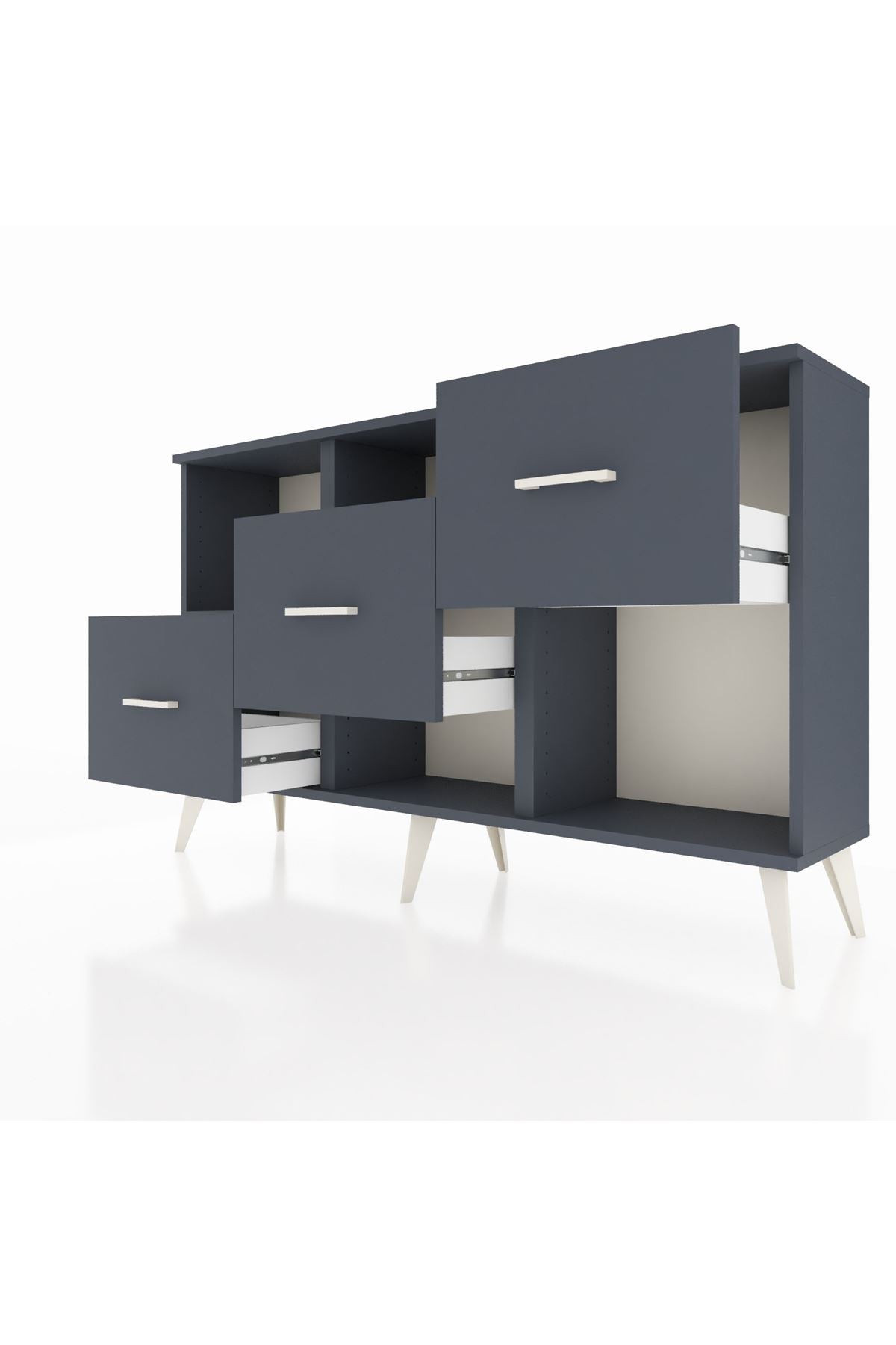 Arges Konsol 2 Raflı 3 Çekmeceli 132x30x83 - S144M005V17A