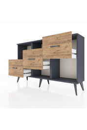 Arges Konsol 2 Raflı 3 Çekmeceli 132x30x83 - S144M005V18A