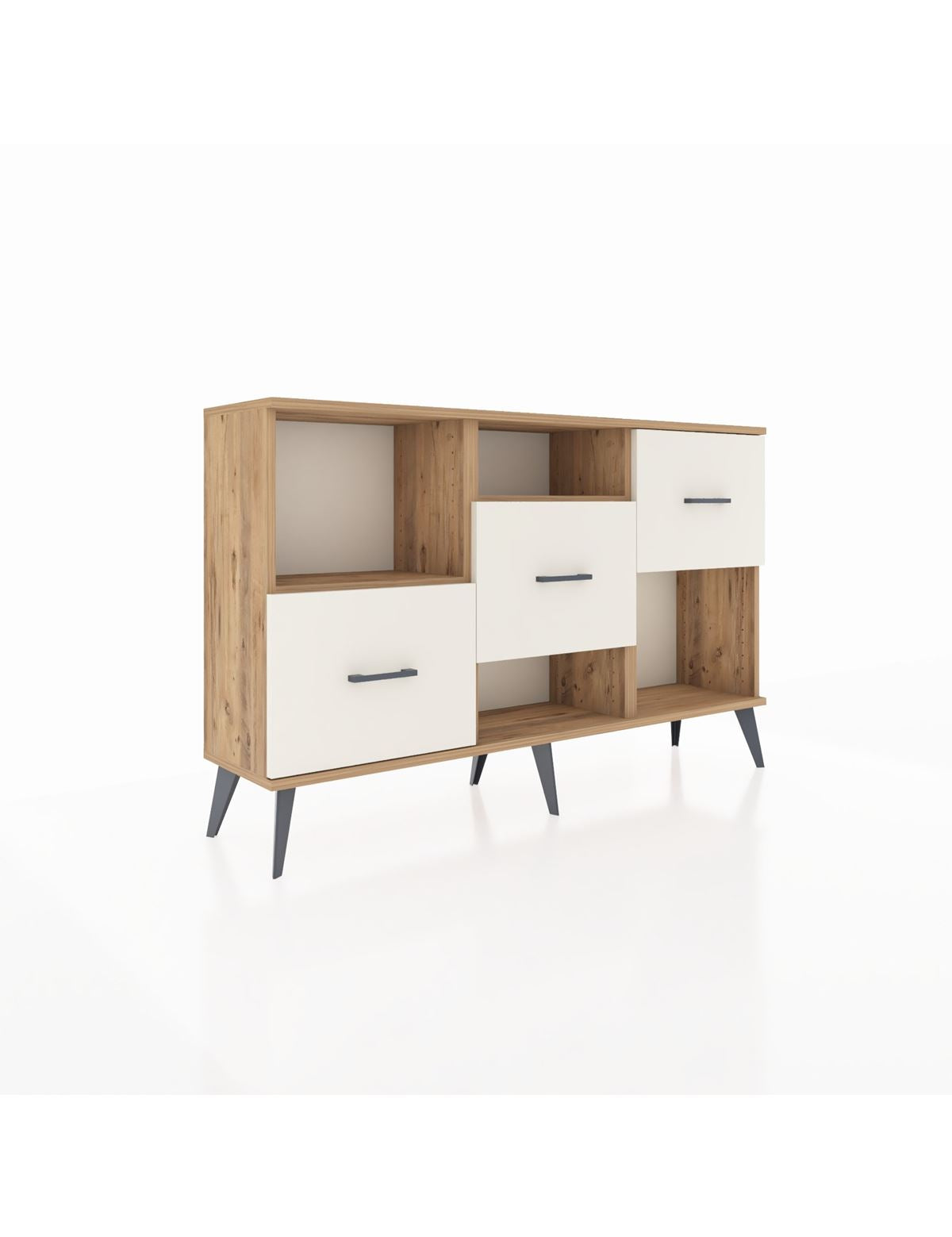 Arges Konsol 2 Raflı 3 Çekmeceli 132x30x83 - S144M005V19A