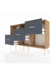 Arges Konsol 2 Raflı 3 Çekmeceli 132x30x83 - S144M005V20A