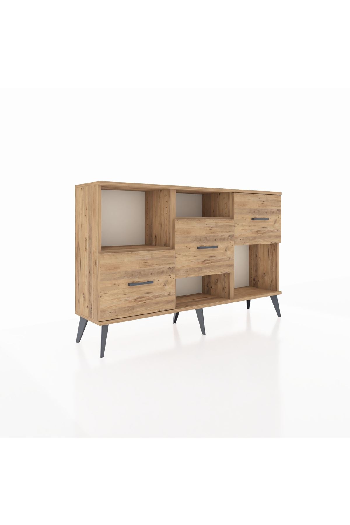 Arges Konsol 2 Raflı 3 Çekmeceli 132x30x83 - S144M005V21A