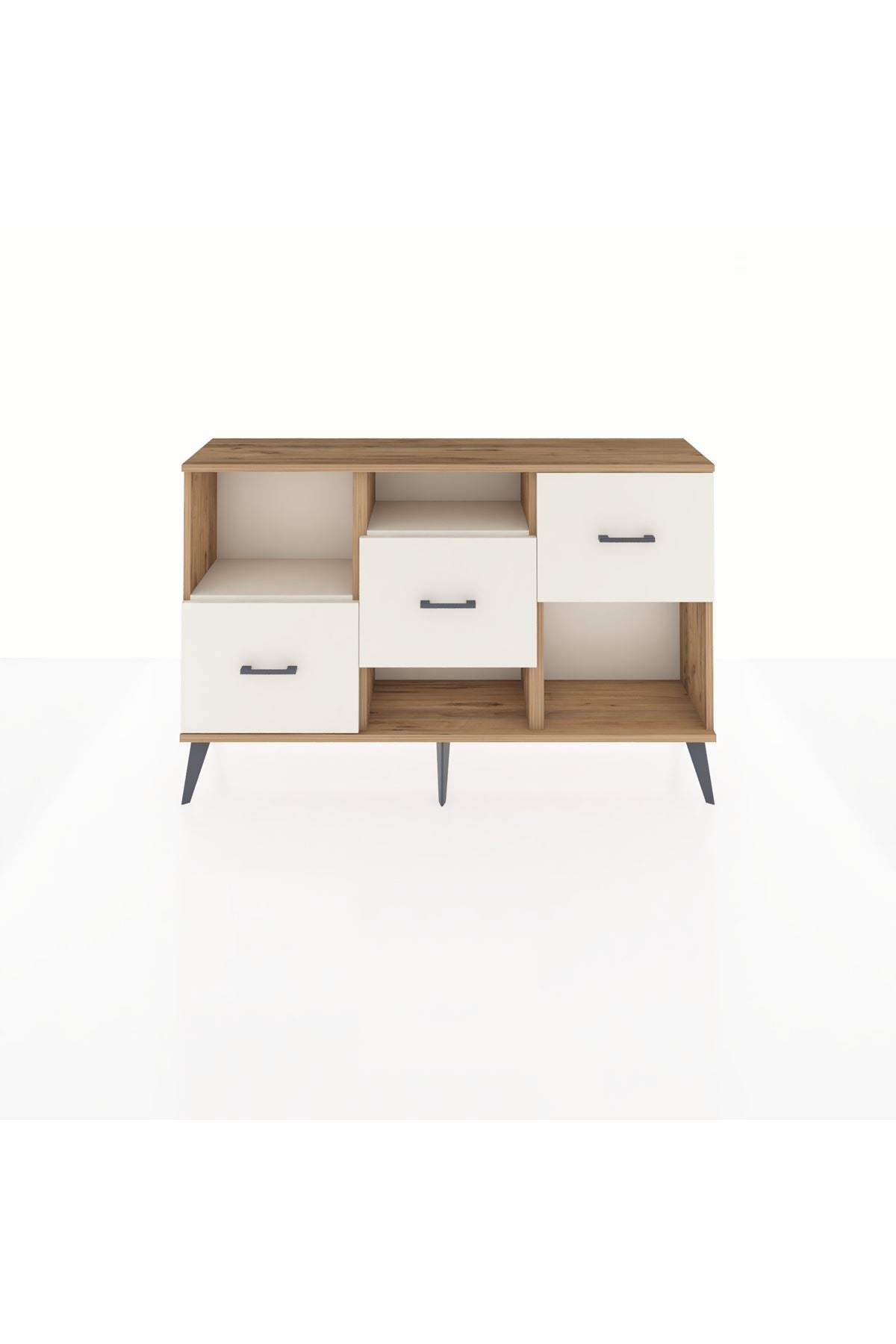 Arges Konsol 2 Raflı 3 Çekmeceli 132x30x83 - S144M005V22A