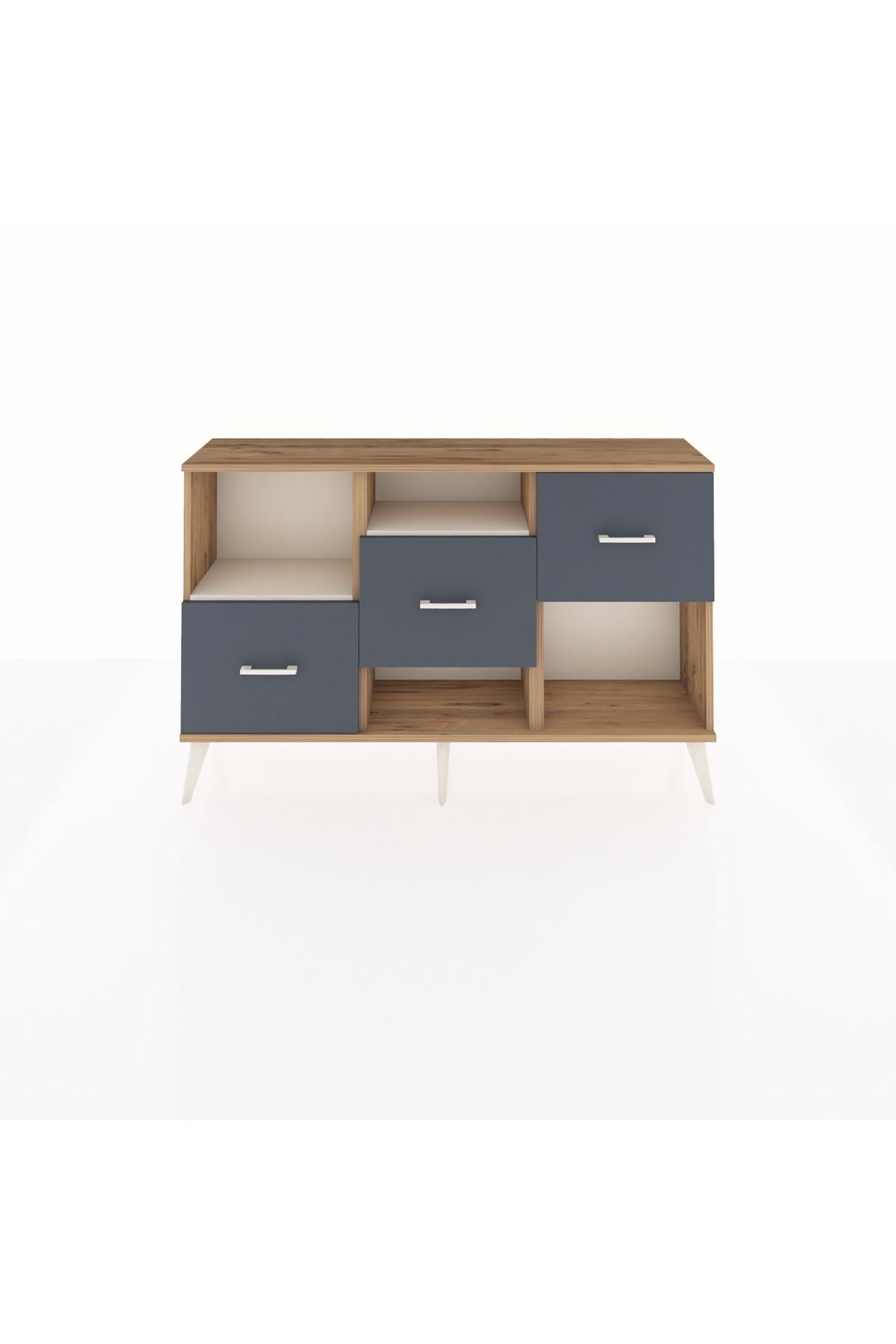 Arges Konsol 2 Raflı 3 Çekmeceli 132x30x83 - S144M005V23A