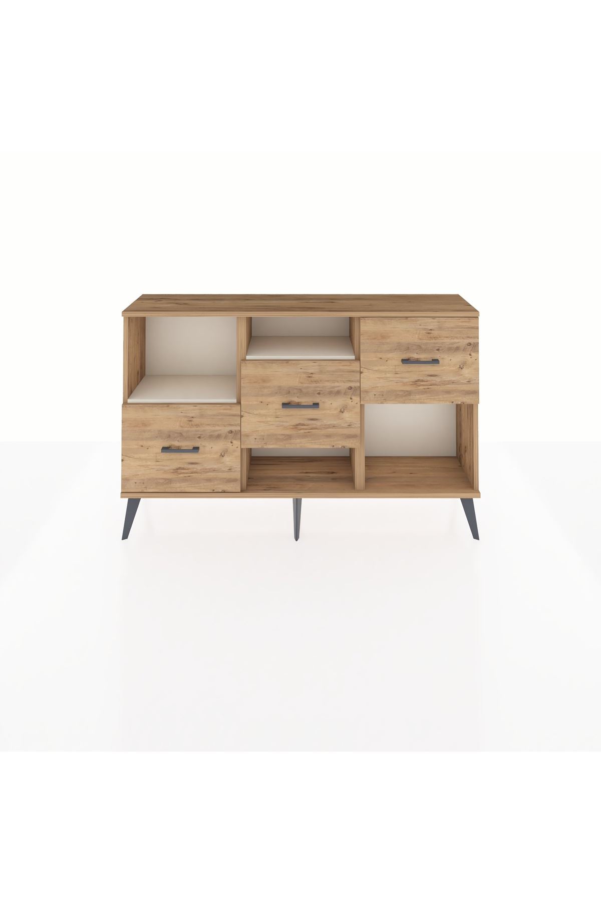 Arges Konsol 2 Raflı 3 Çekmeceli 132x30x83 - S144M005V24A