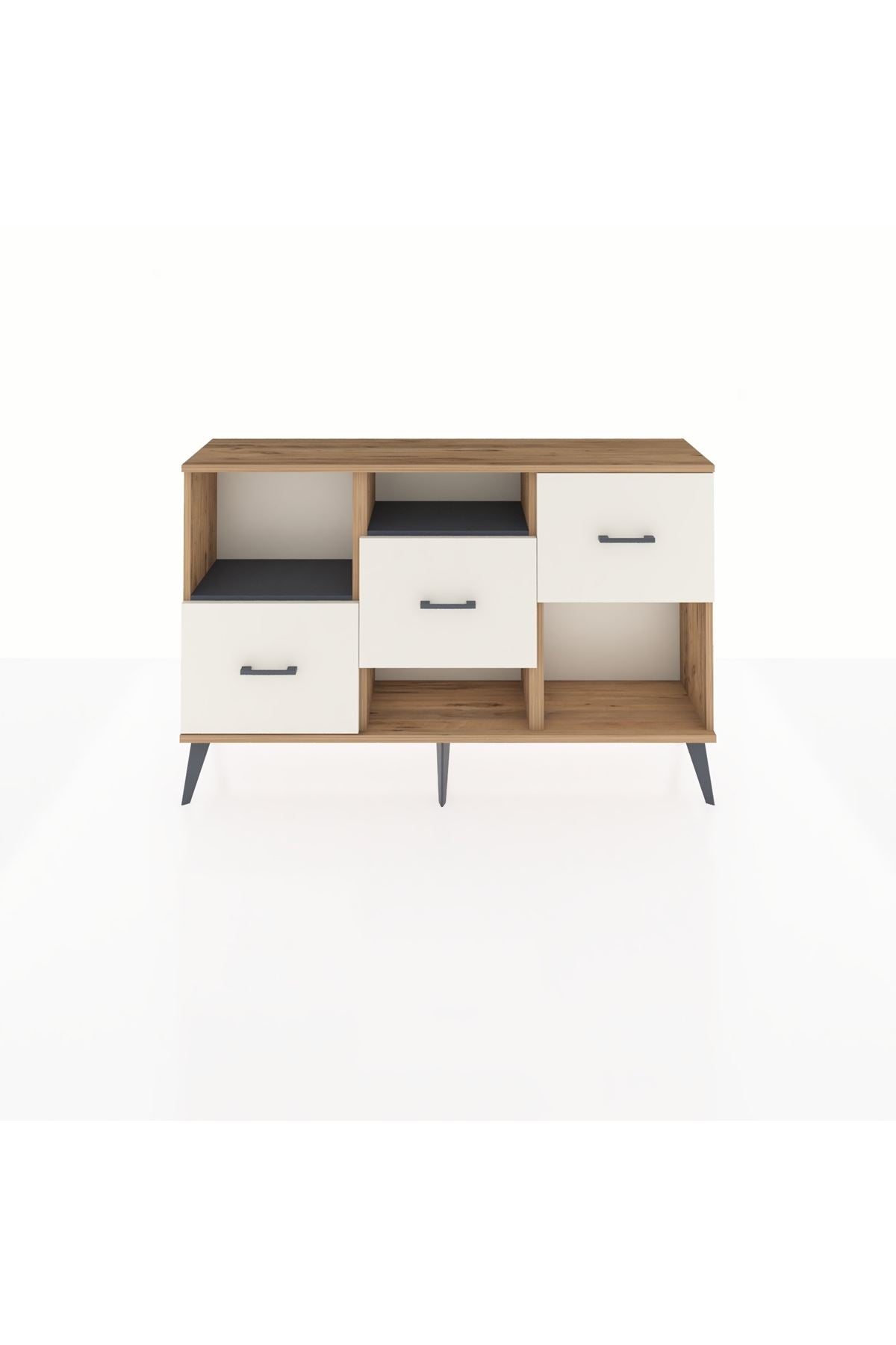 Arges Konsol 2 Raflı 3 Çekmeceli 132x30x83 - S144M005V25A