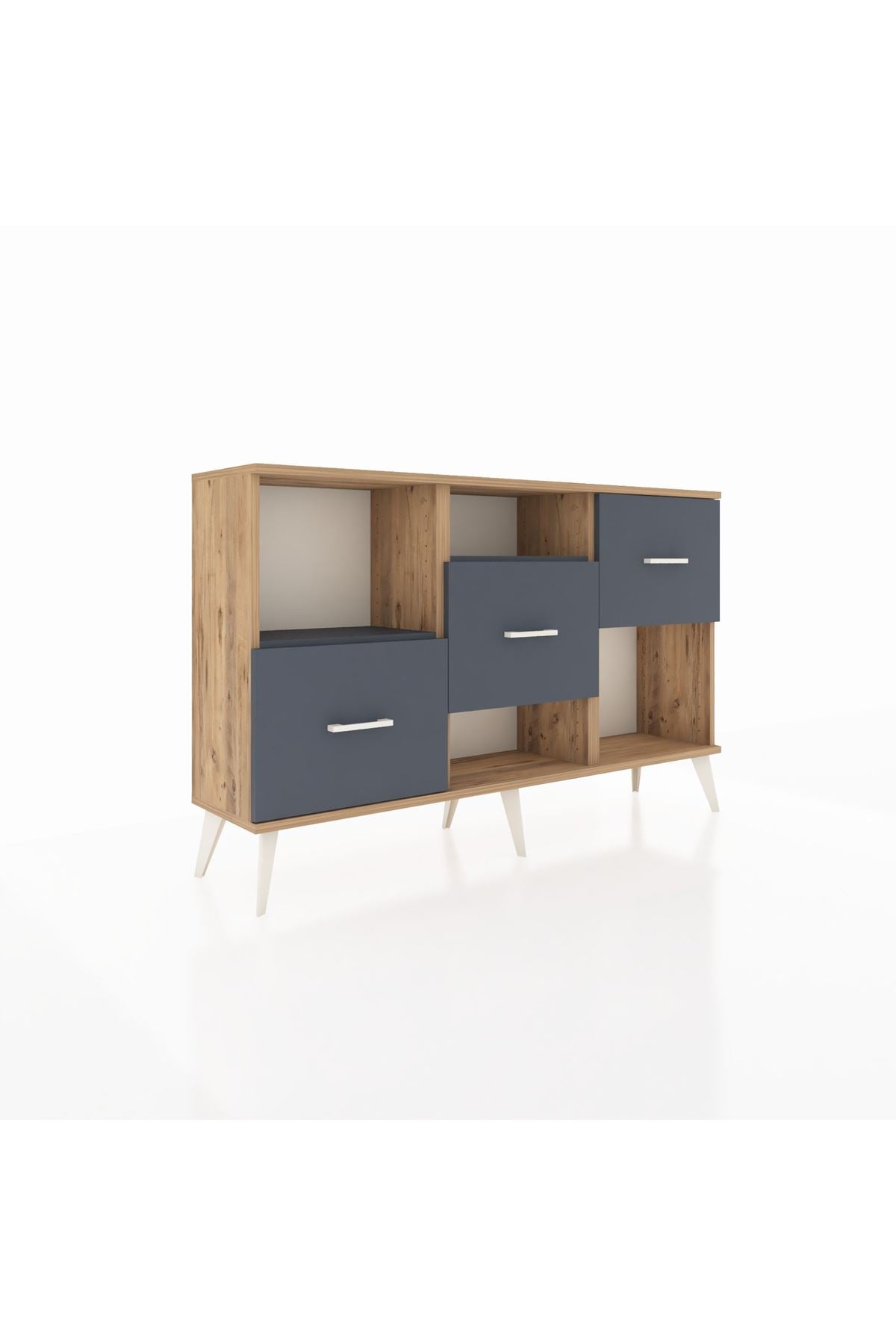 Arges Konsol 2 Raflı 3 Çekmeceli 132x30x83 - S144M005V26A