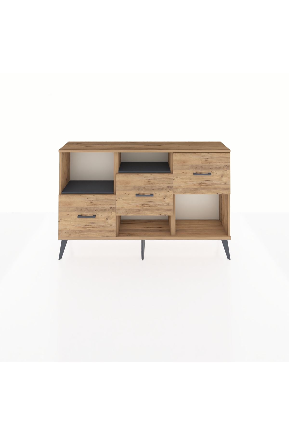Arges Konsol 2 Raflı 3 Çekmeceli 132x30x83 - S144M005V27A
