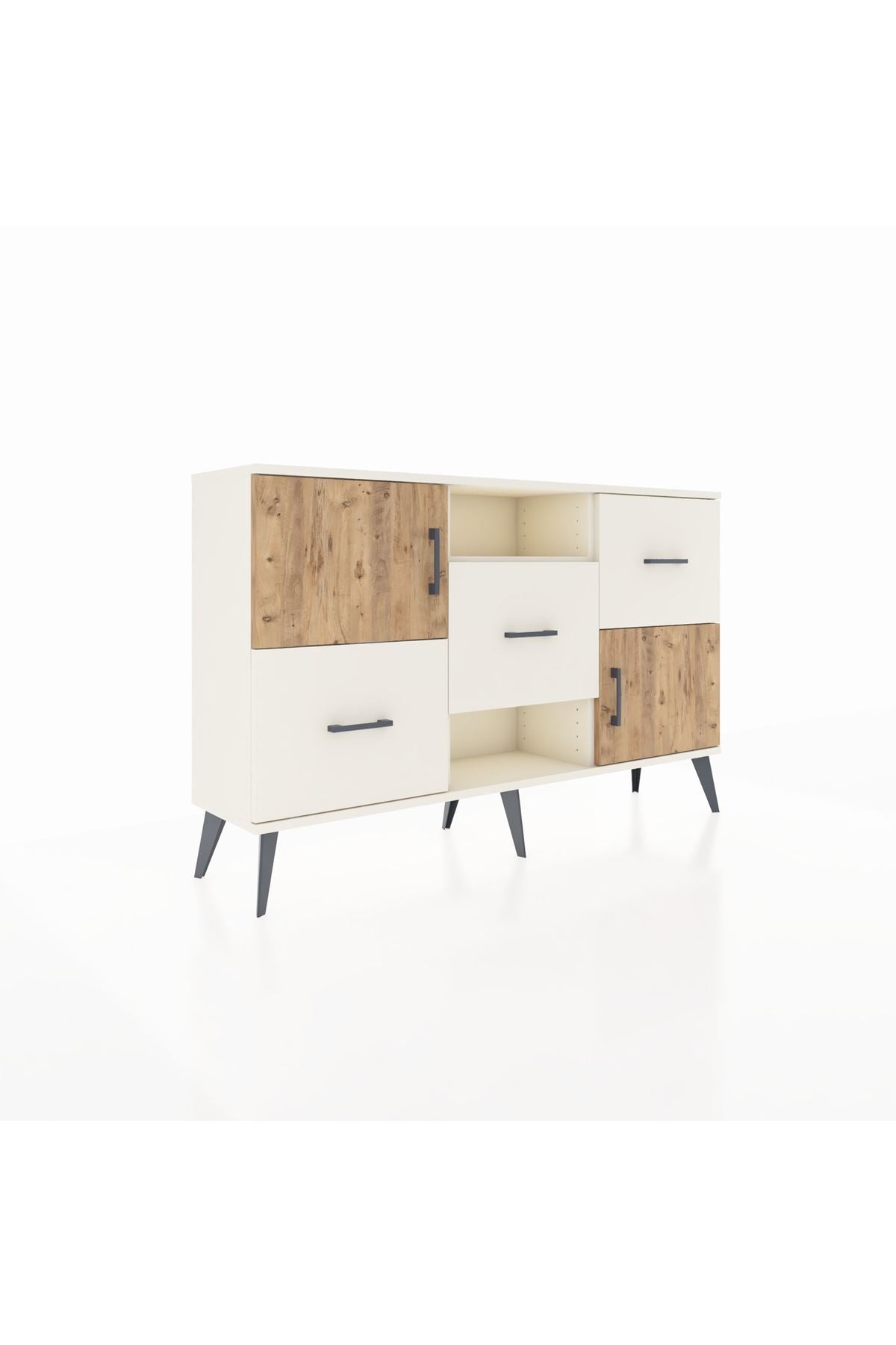 Arges Konsol 2 Raflı 3 Çekmeceli 2 Kapaklı 132x30x83 - S144M006V01A