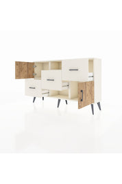 Arges Konsol 2 Raflı 3 Çekmeceli 2 Kapaklı 132x30x83 - S144M006V01A