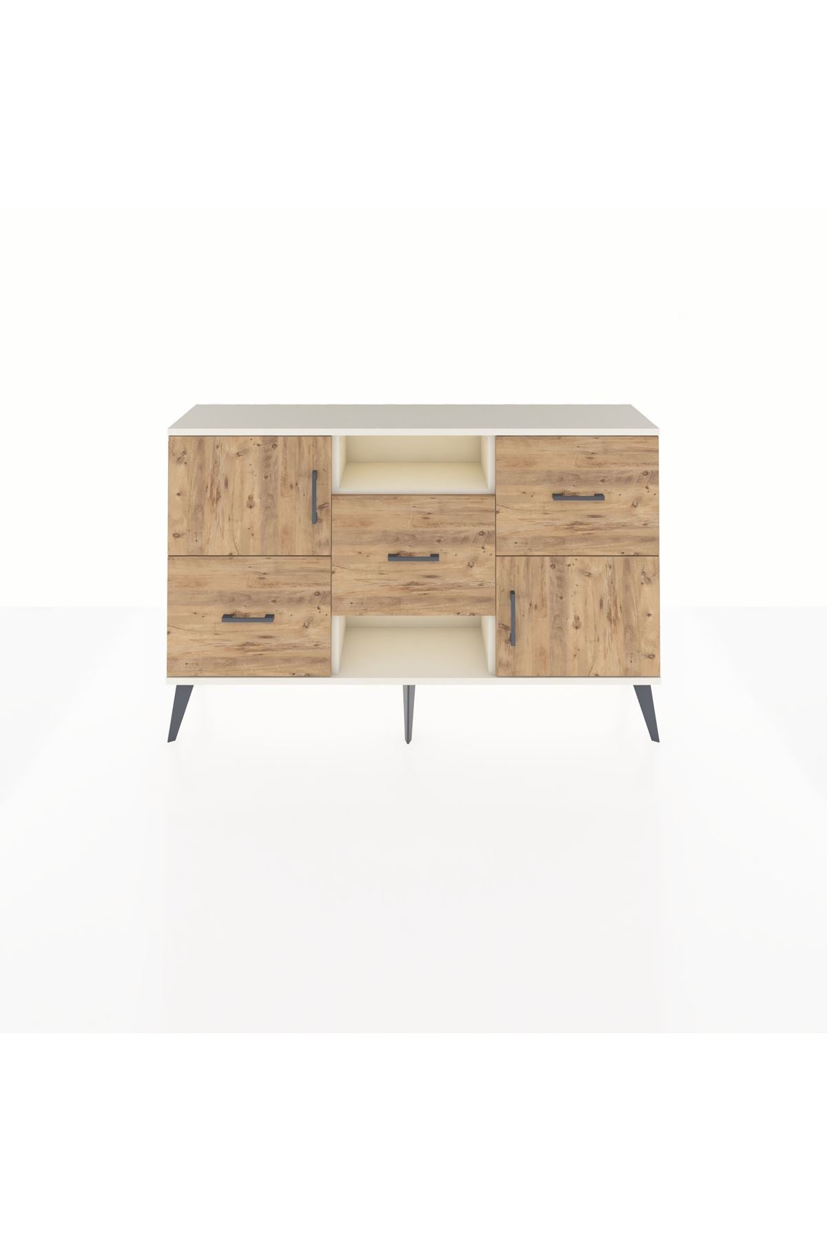 Arges Konsol 2 Raflı 3 Çekmeceli 2 Kapaklı 132x30x83 - S144M006V03A