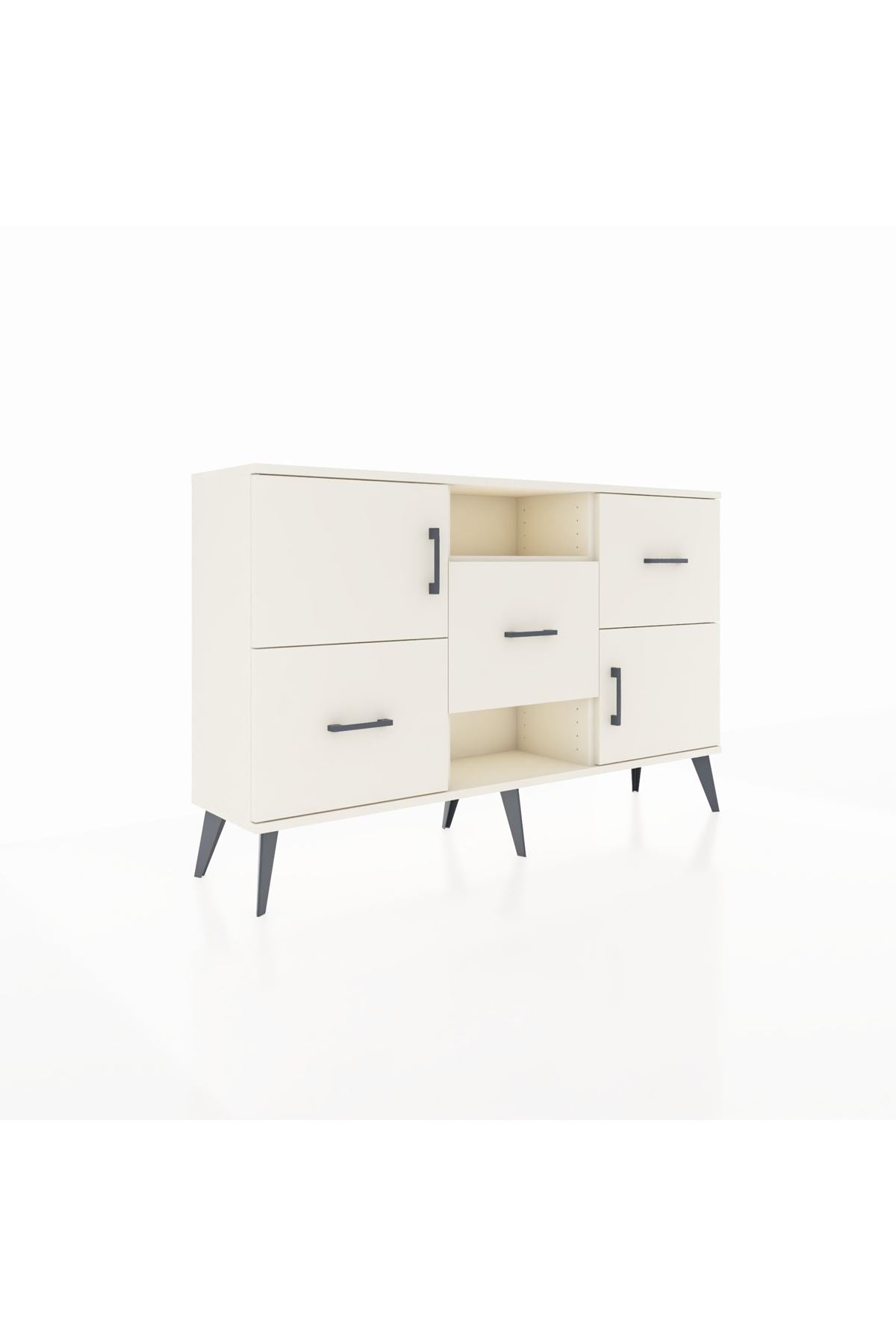 Arges Konsol 2 Raflı 3 Çekmeceli 2 Kapaklı 132x30x83 - S144M006V04A