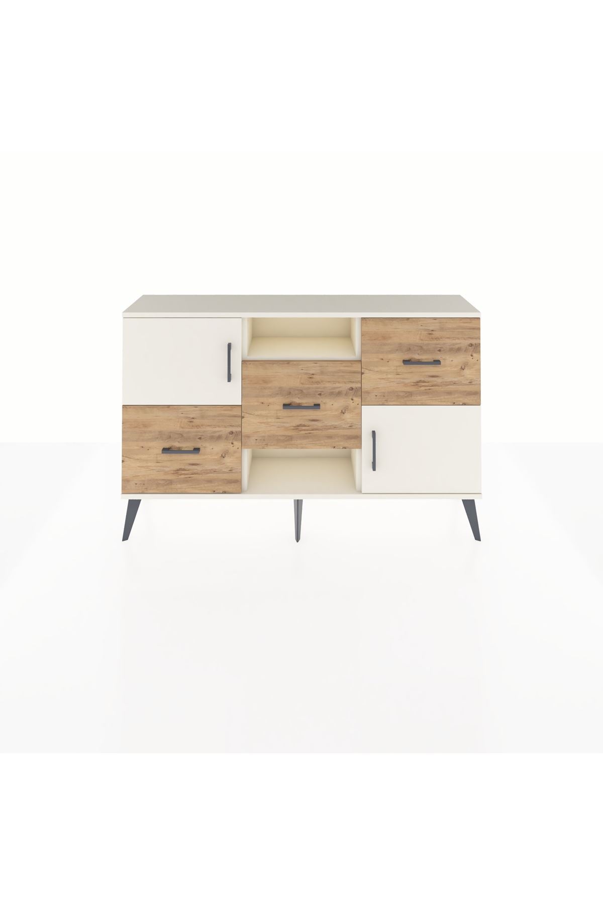 Arges Konsol 2 Raflı 3 Çekmeceli 2 Kapaklı 132x30x83 - S144M006V06A