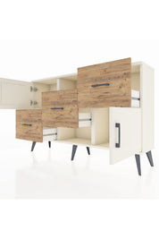 Arges Konsol 2 Raflı 3 Çekmeceli 2 Kapaklı 132x30x83 - S144M006V06A