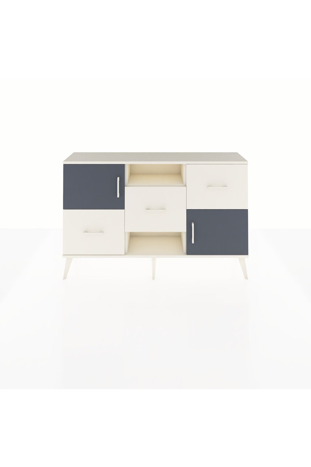 Arges Konsol 2 Raflı 3 Çekmeceli 2 Kapaklı 132x30x83 - S144M006V07A