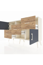 Arges Konsol 2 Raflı 3 Çekmeceli 2 Kapaklı 132x30x83 - S144M006V09A