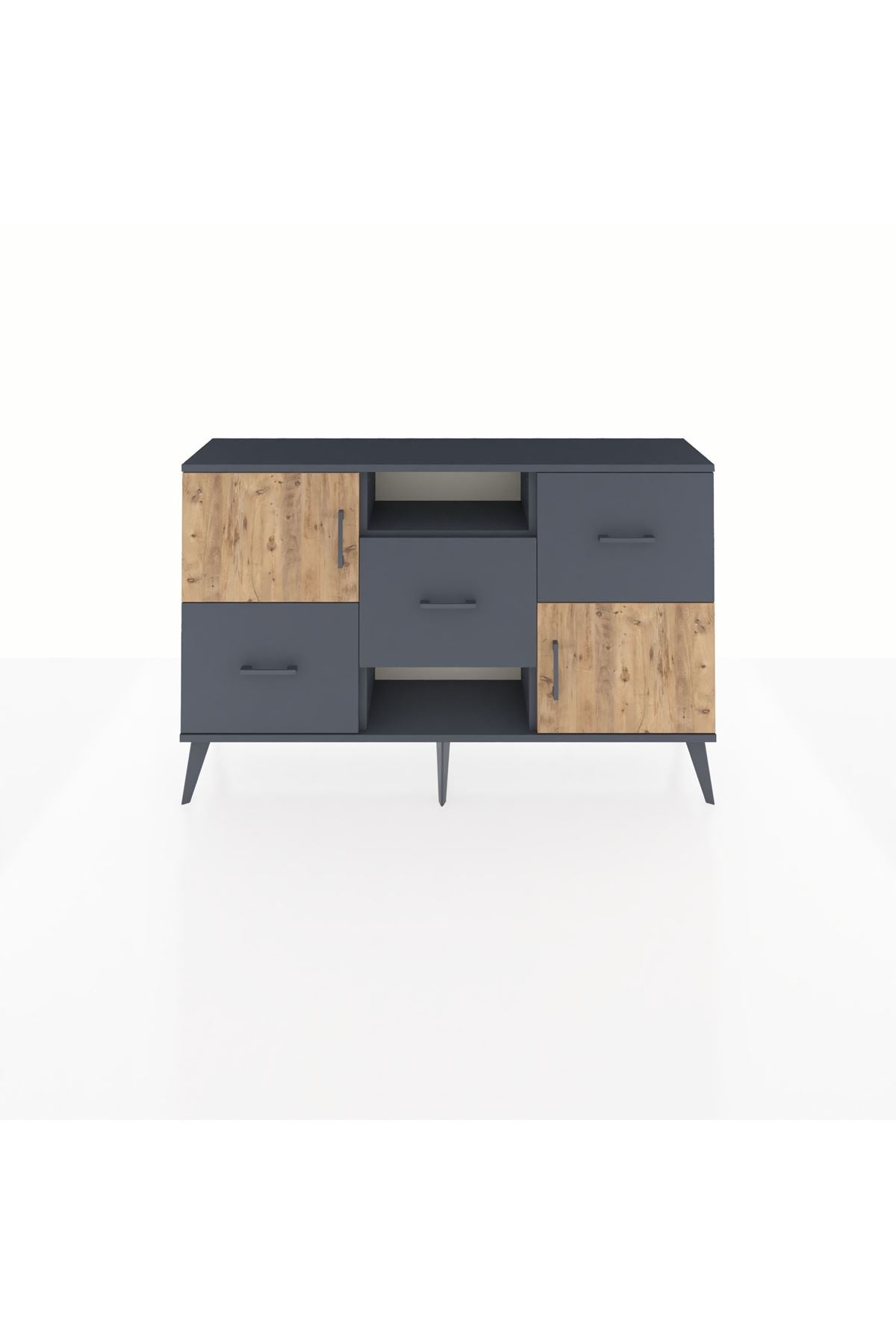 Arges Konsol 2 Raflı 3 Çekmeceli 2 Kapaklı 132x30x83 - S144M006V11A