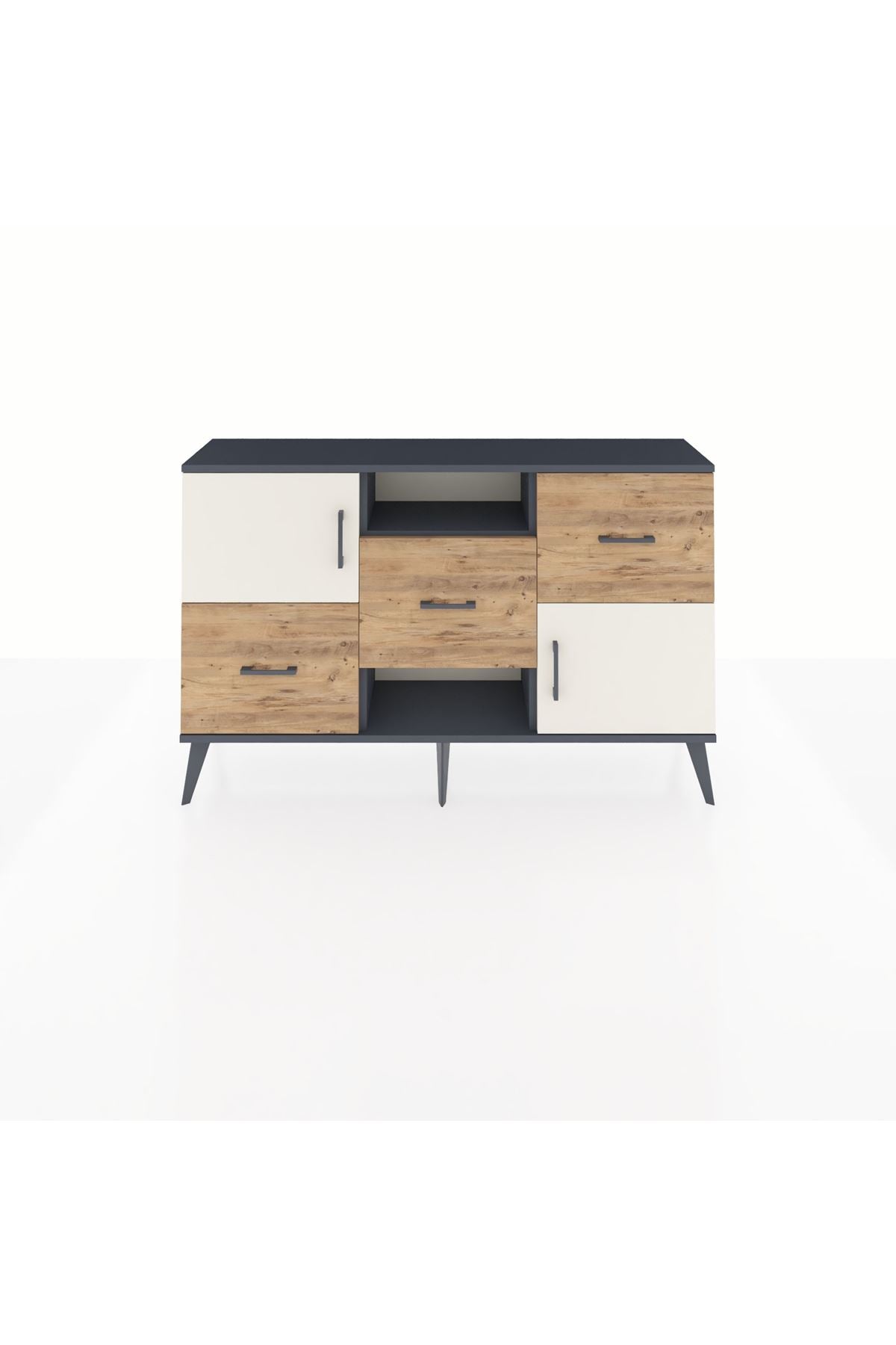 Arges Konsol 2 Raflı 3 Çekmeceli 2 Kapaklı 132x30x83 - S144M006V15A