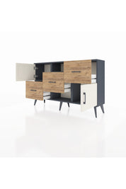 Arges Konsol 2 Raflı 3 Çekmeceli 2 Kapaklı 132x30x83 - S144M006V15A