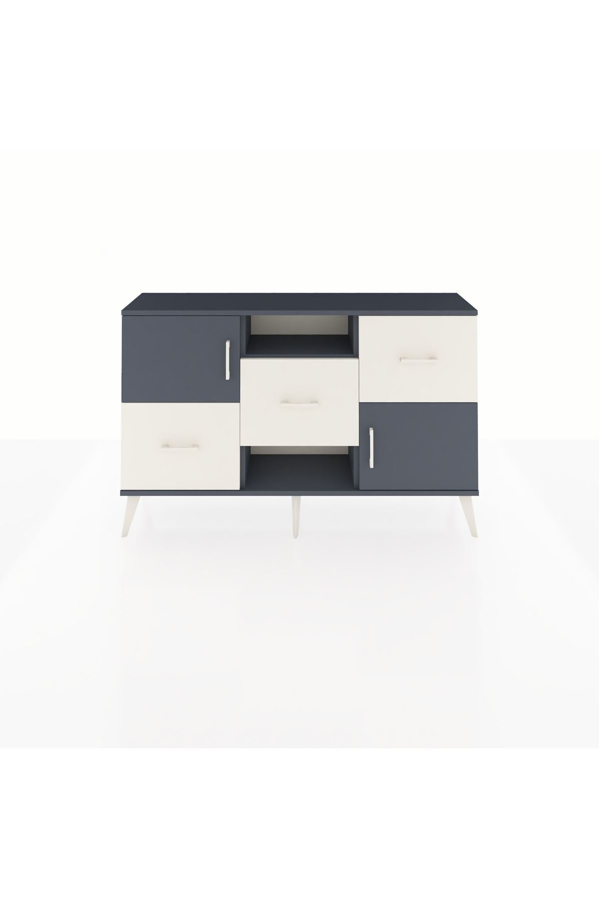 Arges Konsol 2 Raflı 3 Çekmeceli 2 Kapaklı 132x30x83 - S144M006V16A