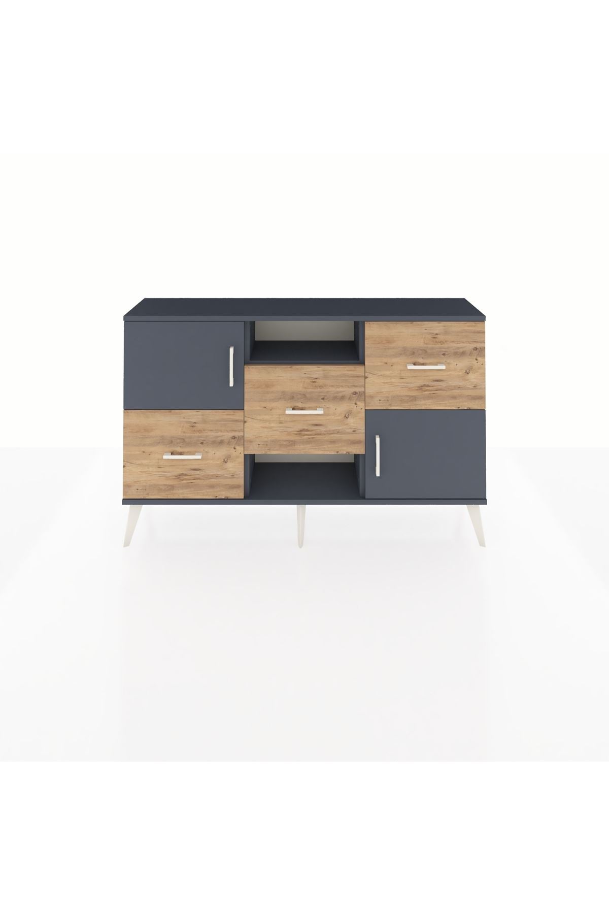 Arges Konsol 2 Raflı 3 Çekmeceli 2 Kapaklı 132x30x83 - S144M006V18A