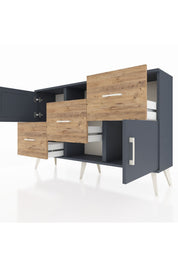 Arges Konsol 2 Raflı 3 Çekmeceli 2 Kapaklı 132x30x83 - S144M006V18A