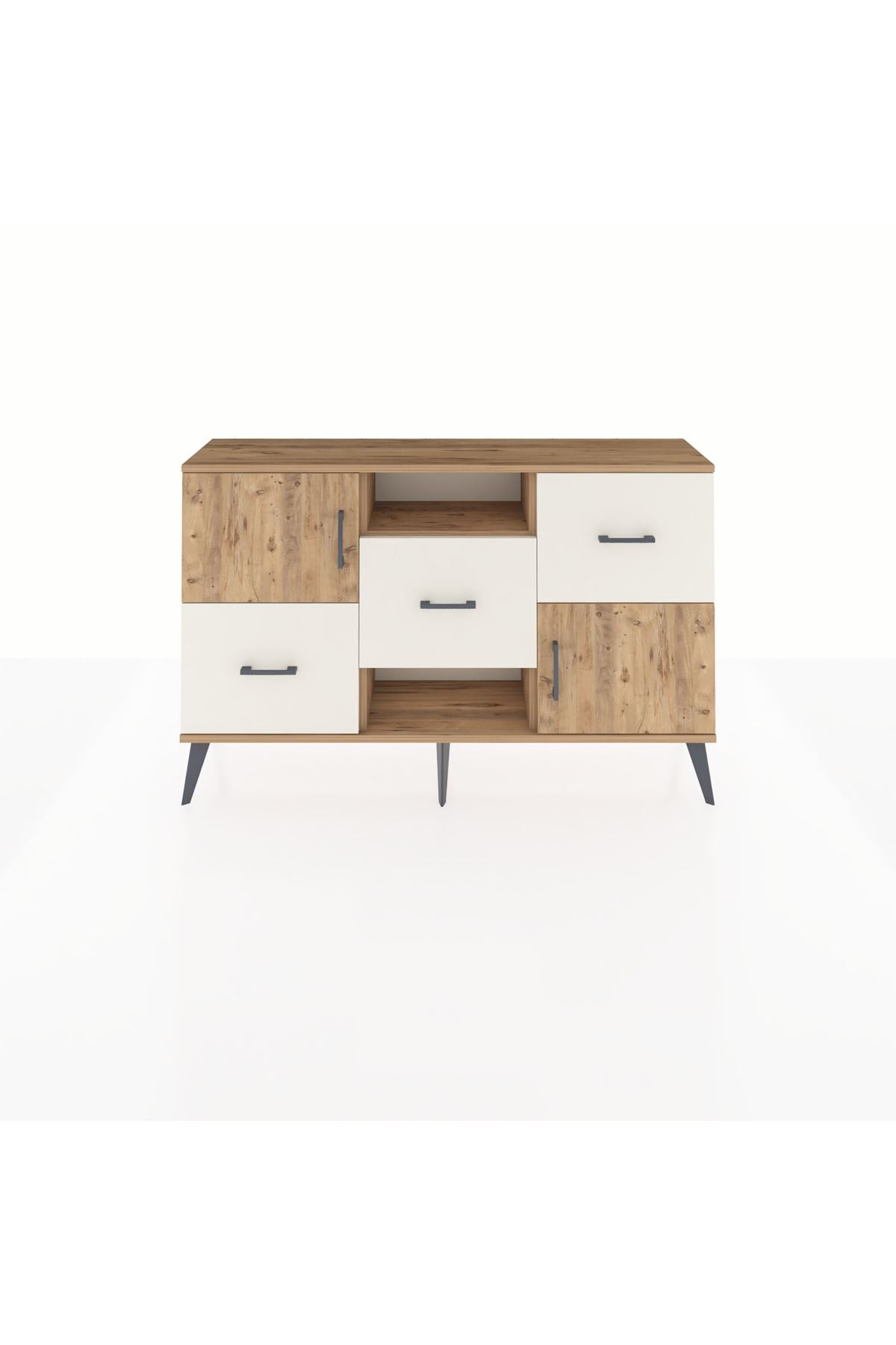 Arges Konsol 2 Raflı 3 Çekmeceli 2 Kapaklı 132x30x83 - S144M006V19A