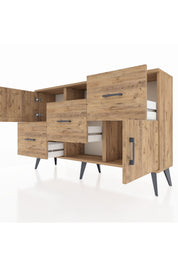 Arges Konsol 2 Raflı 3 Çekmeceli 2 Kapaklı 132x30x83 - S144M006V21A