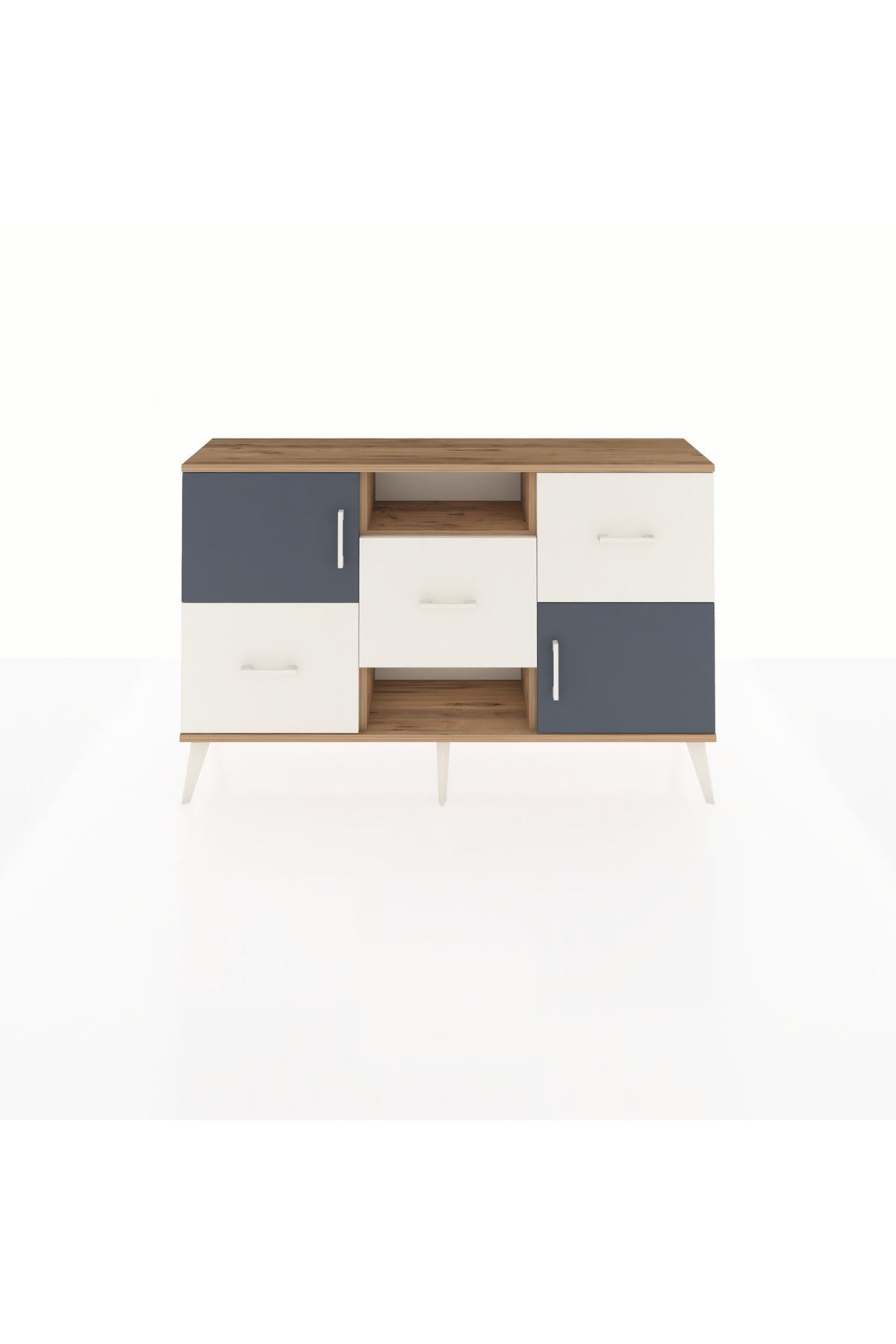 Arges Konsol 2 Raflı 3 Çekmeceli 2 Kapaklı 132x30x83 - S144M006V25A