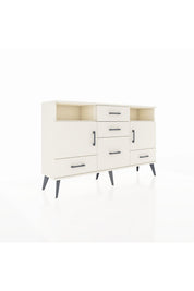 Arges Konsol 4 Raflı 5 Çekmeceli 2 Kapaklı 132x30x83 - S144M007V04A