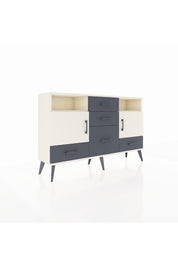Arges Konsol 4 Raflı 5 Çekmeceli 2 Kapaklı 132x30x83 - S144M007V05A