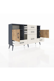 Arges Konsol 4 Raflı 5 Çekmeceli 2 Kapaklı 132x30x83 - S144M007V10A