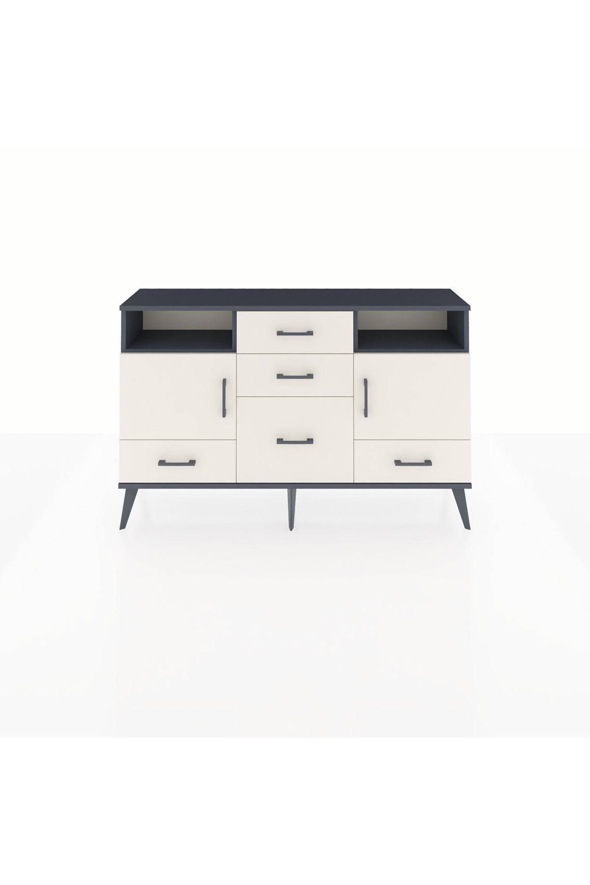 Arges Konsol 4 Raflı 5 Çekmeceli 2 Kapaklı 132x30x83 - S144M007V13A