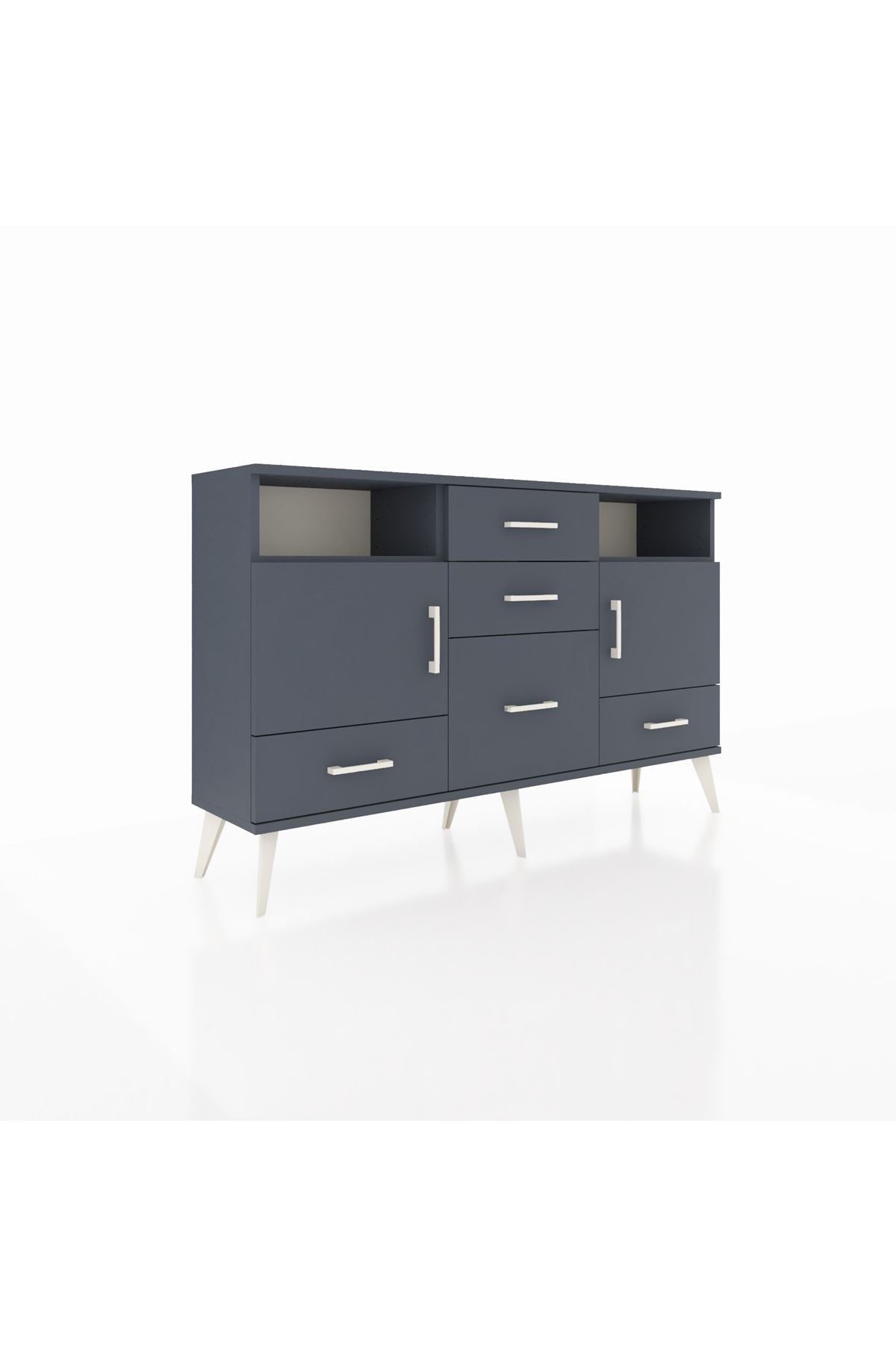 Arges Konsol 4 Raflı 5 Çekmeceli 2 Kapaklı 132x30x83 - S144M007V17A