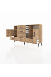 Arges Konsol 4 Raflı 5 Çekmeceli 2 Kapaklı 132x30x83 - S144M007V21A