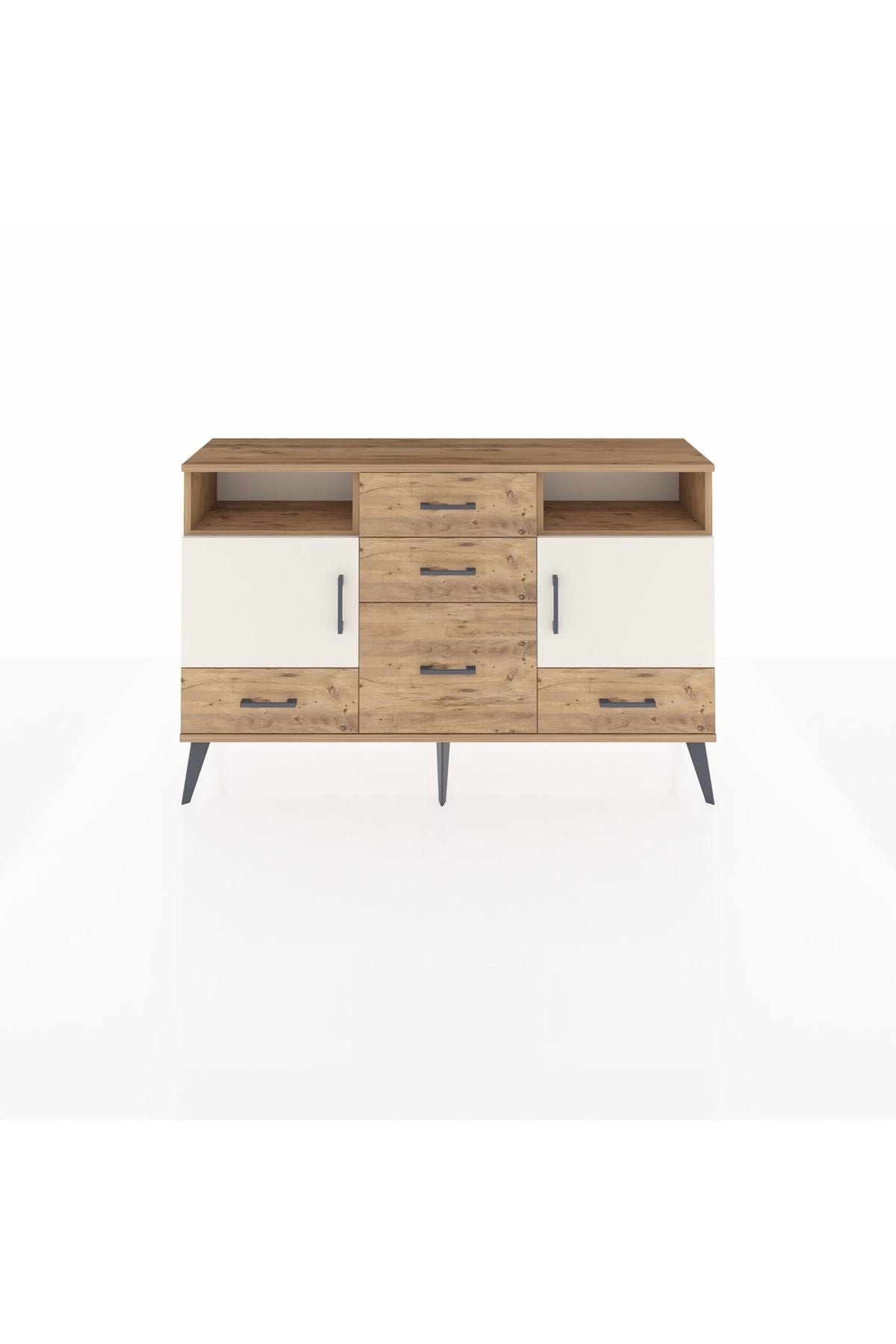 Arges Konsol 4 Raflı 5 Çekmeceli 2 Kapaklı 132x30x83 - S144M007V24A
