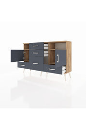 Arges Konsol 4 Raflı 5 Çekmeceli 2 Kapaklı 132x30x83 - S144M007V26A