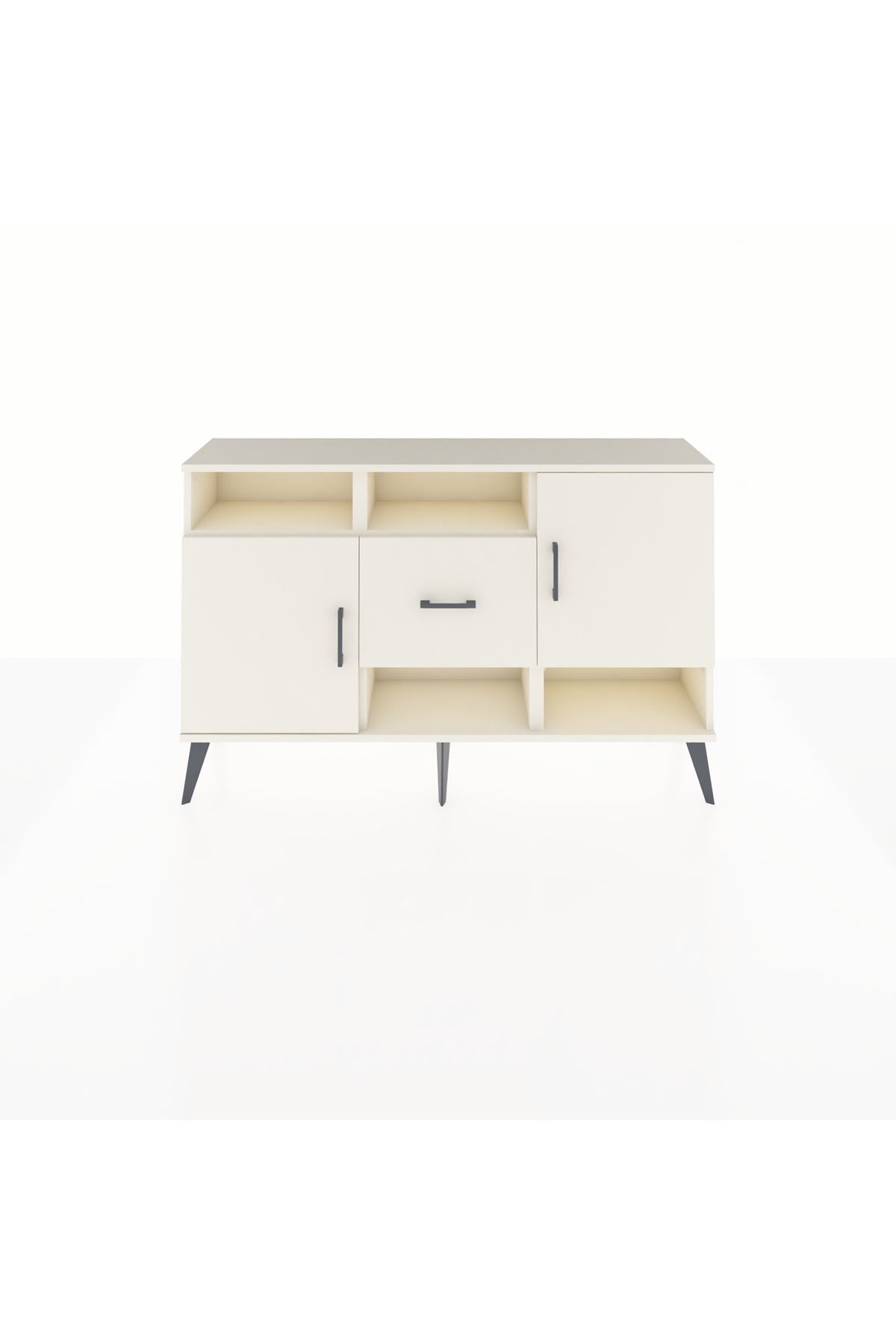 Arges Konsol 5 Raflı Tek Çekmeceli 2 Kapaklı 132x30x83 - S144M008V04A