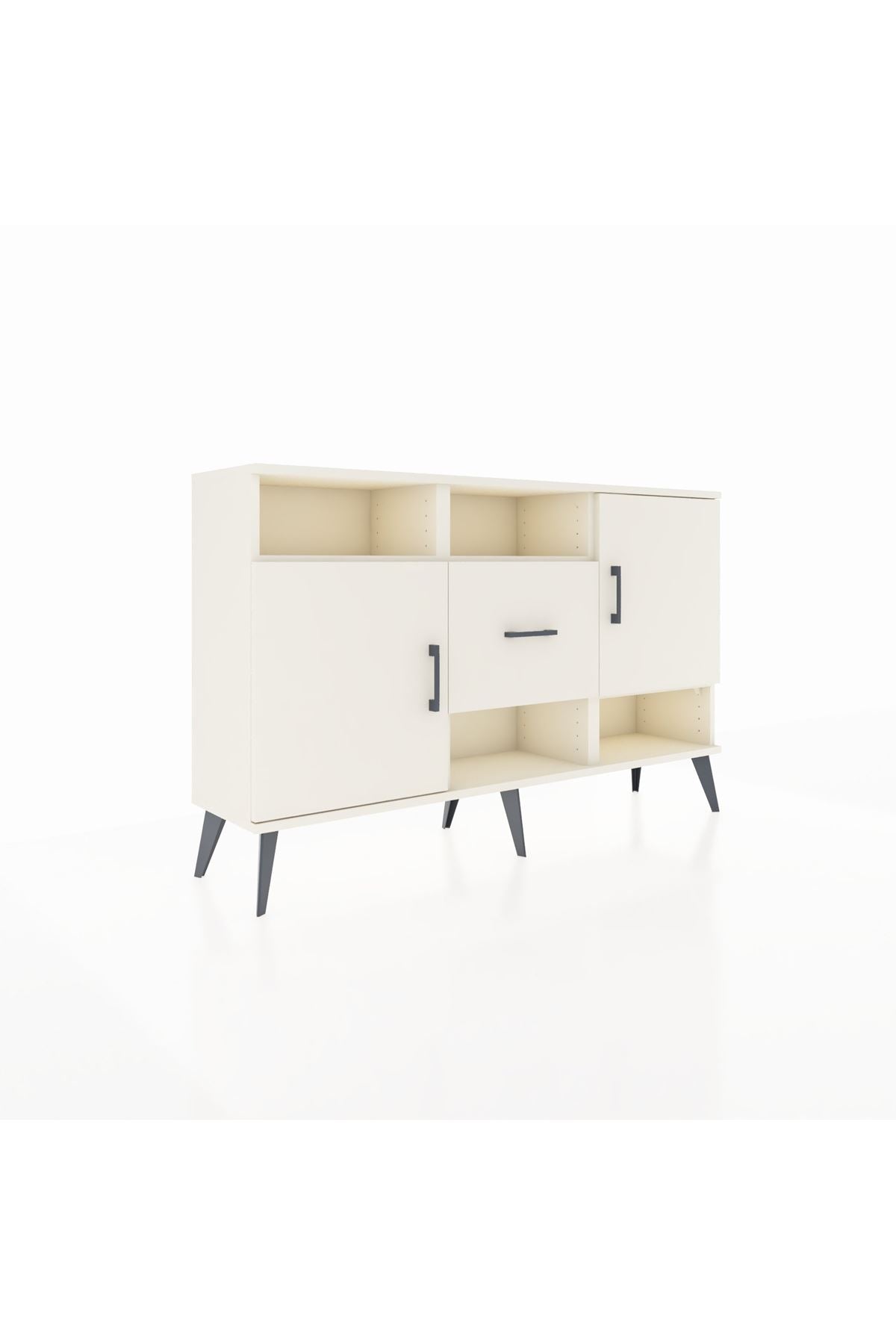 Arges Konsol 5 Raflı Tek Çekmeceli 2 Kapaklı 132x30x83 - S144M008V04A
