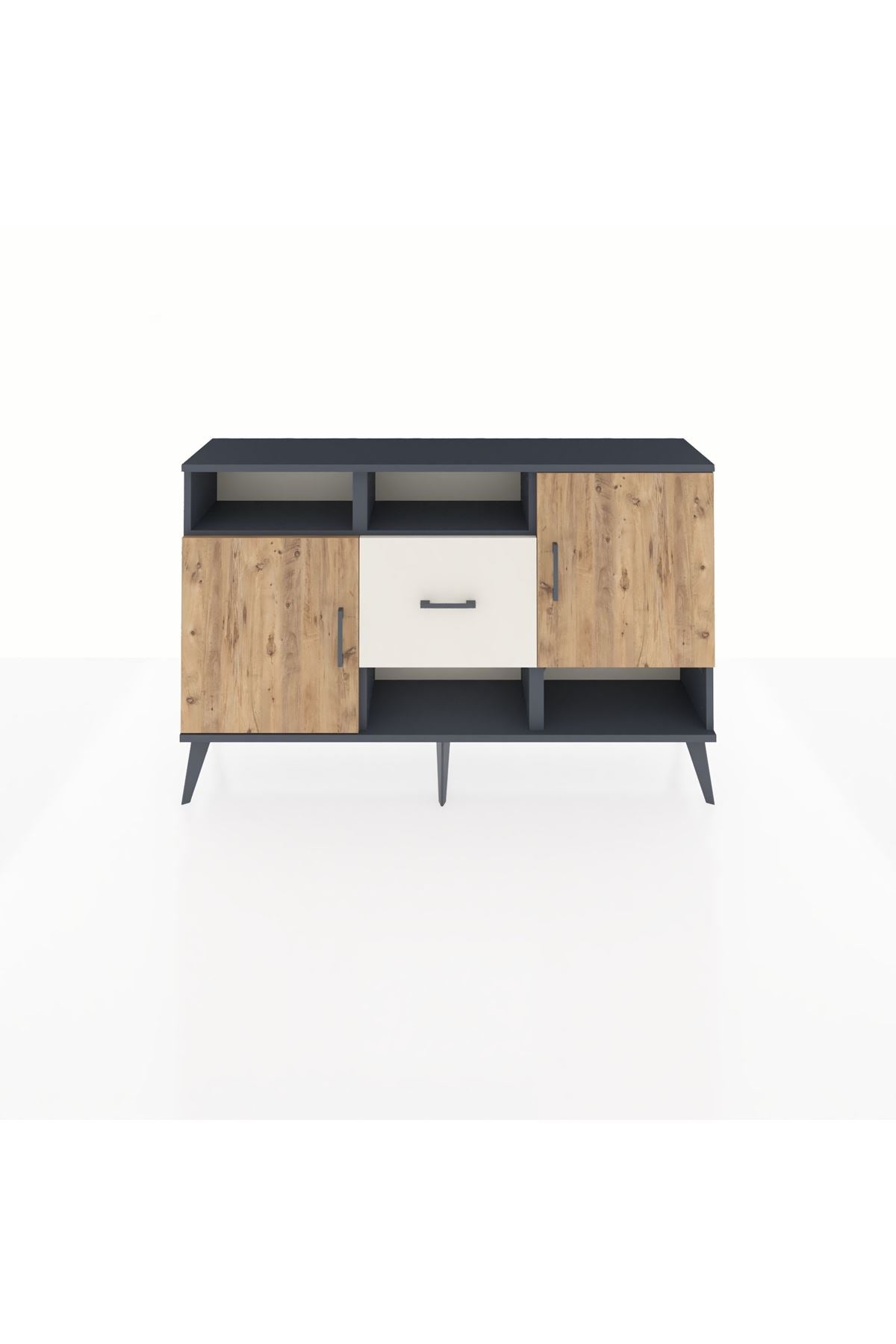 Arges Konsol 5 Raflı Tek Çekmeceli 2 Kapaklı 132x30x83 - S144M008V10A