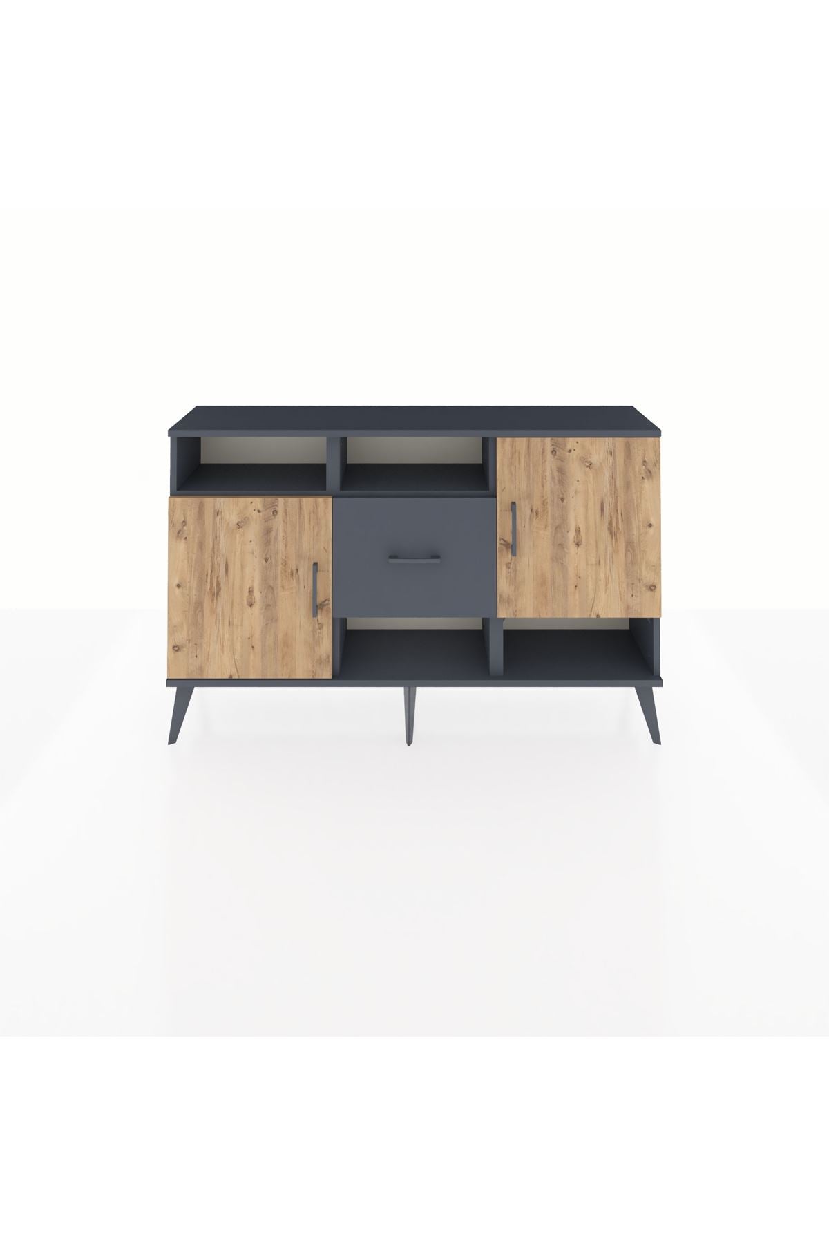 Arges Konsol 5 Raflı Tek Çekmeceli 2 Kapaklı 132x30x83 - S144M008V11A