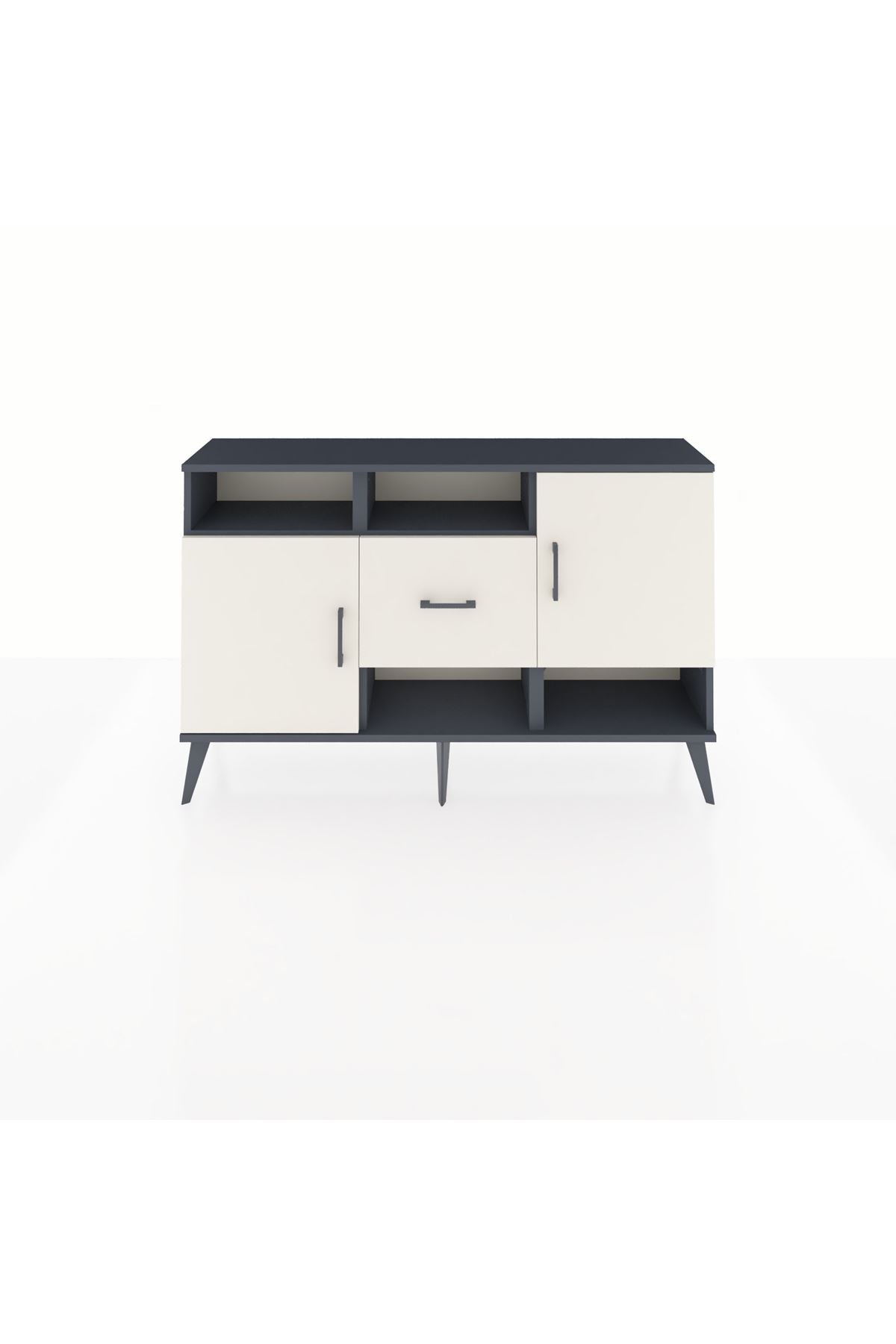 Arges Konsol 5 Raflı Tek Çekmeceli 2 Kapaklı 132x30x83 - S144M008V13A