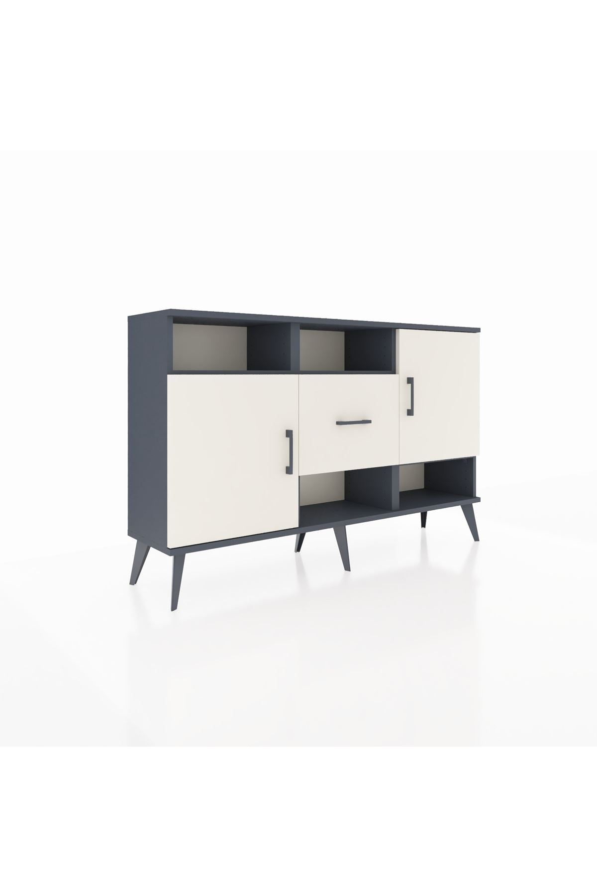 Arges Konsol 5 Raflı Tek Çekmeceli 2 Kapaklı 132x30x83 - S144M008V13A