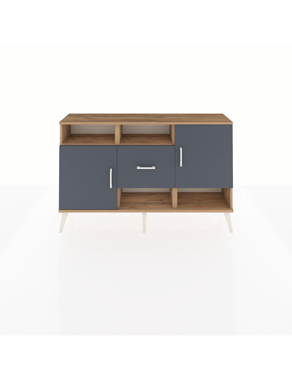 Arges Konsol 5 Raflı Tek Çekmeceli 2 Kapaklı 132x30x83 - S144M008V26A