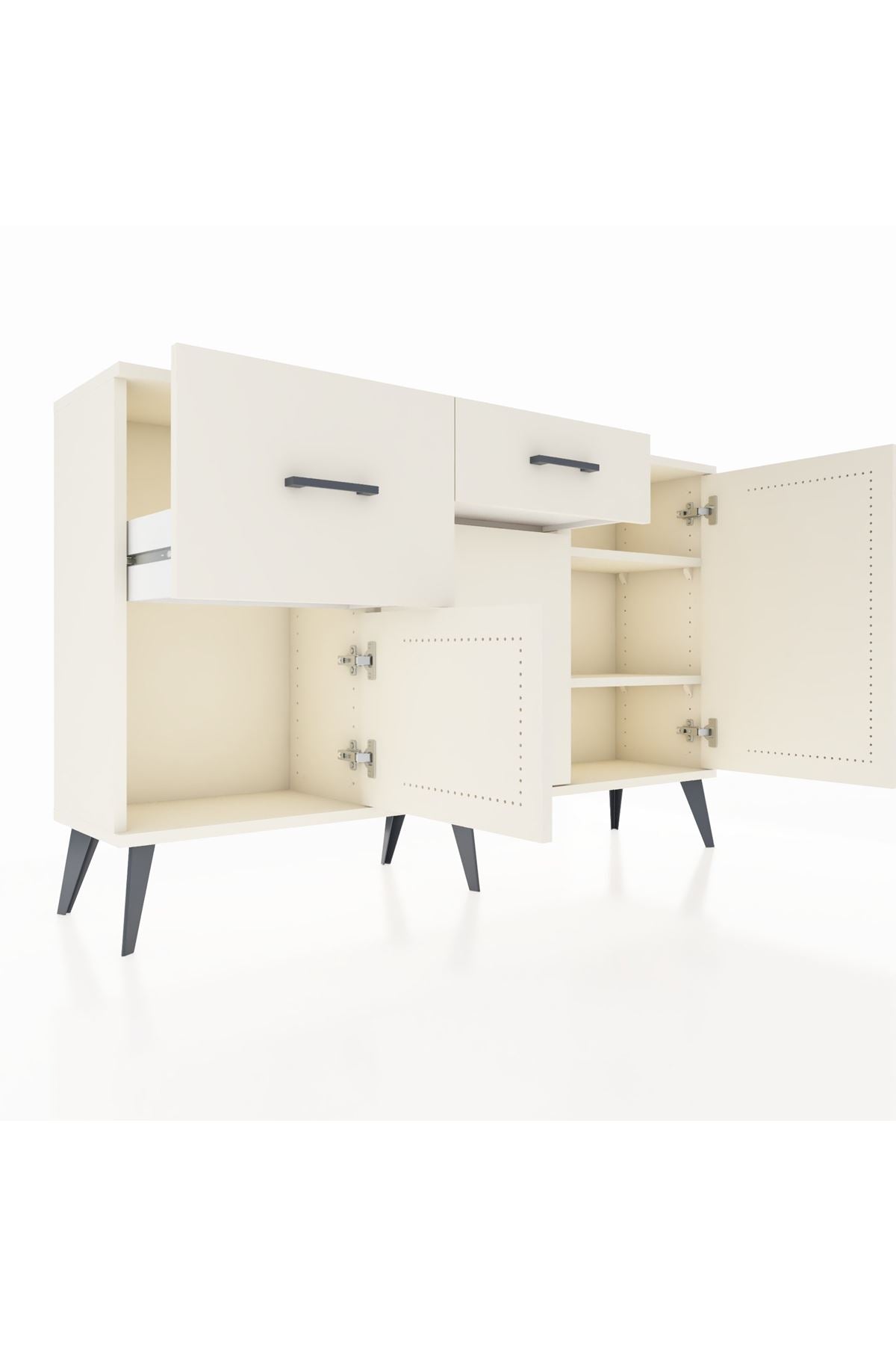 Arges Konsol 3 Raflı 2 Çekmeceli 3 Kapaklı 132x30x83 - S144M009V04A
